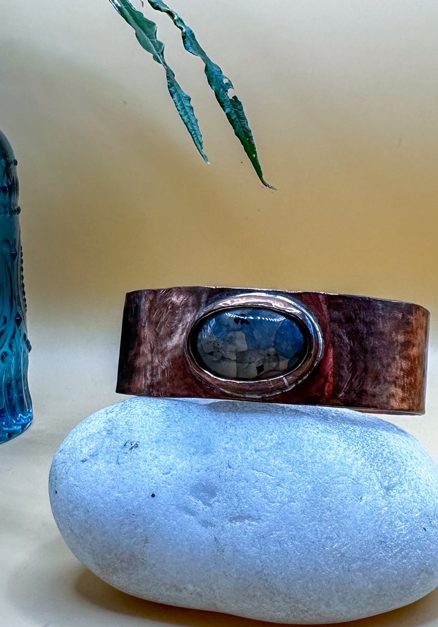 Dragon Stone Copper Bangle