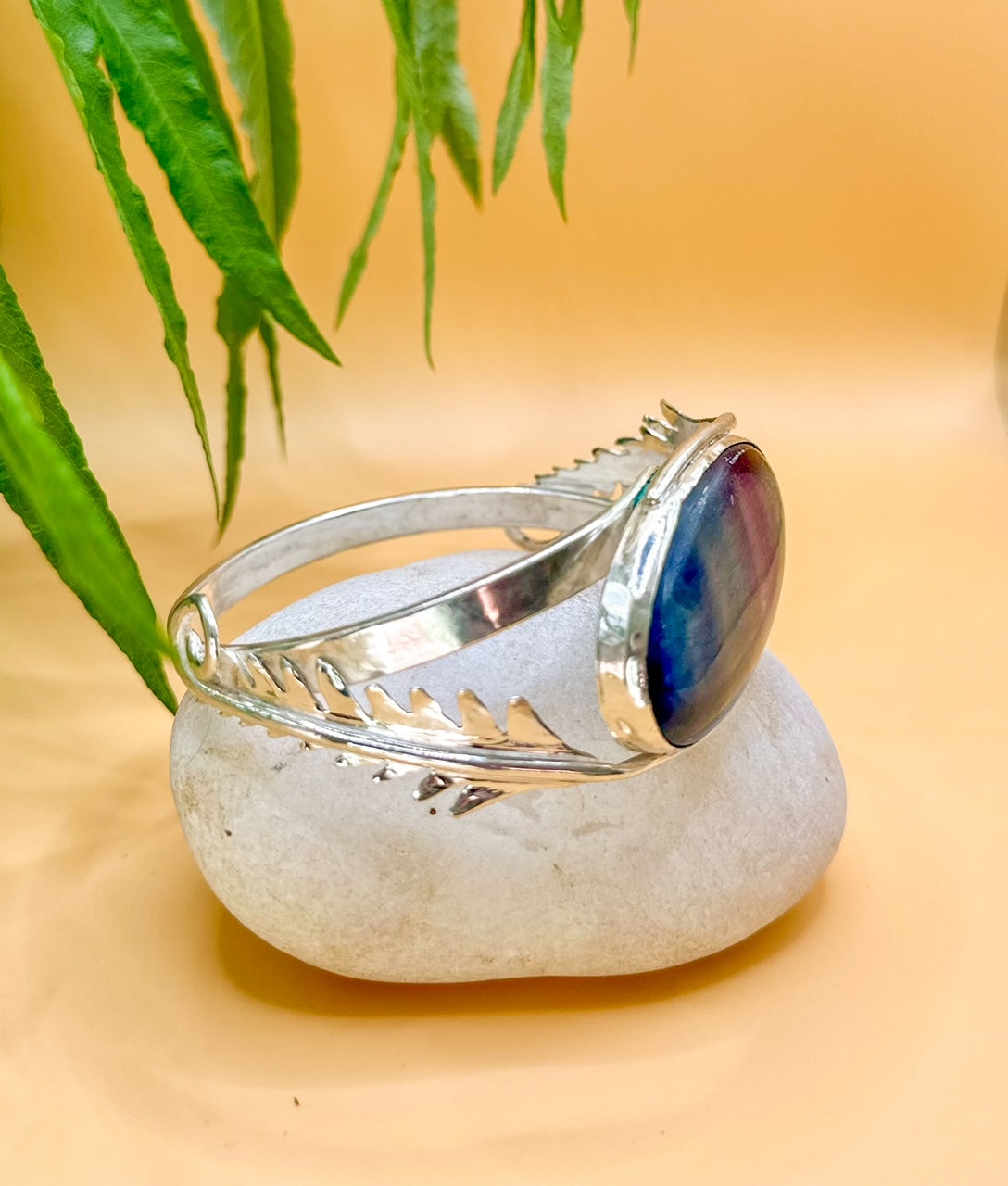 Flourite fern bangle