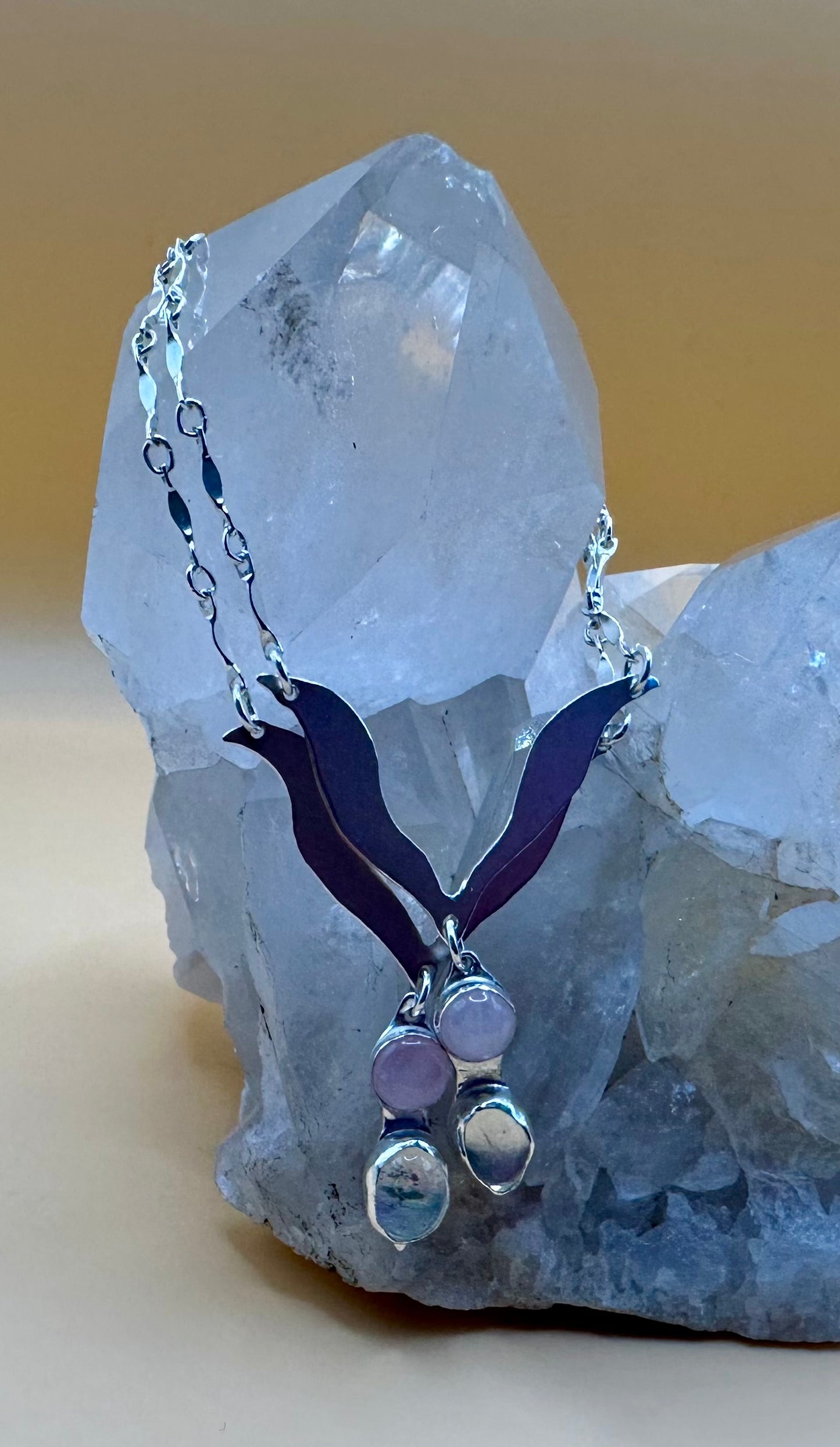 Wing necklace & earrings set