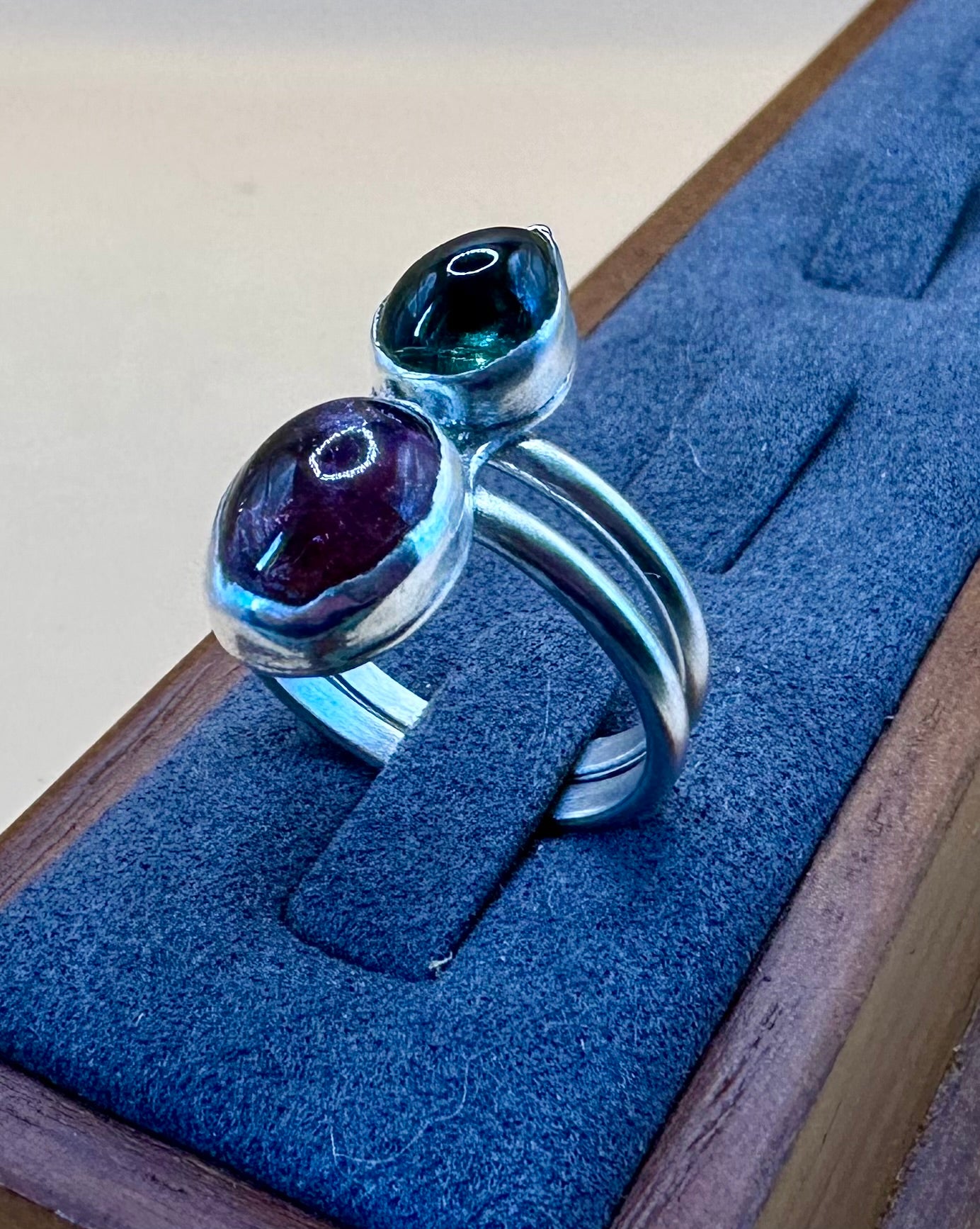 Double coloured Tourmaline ring