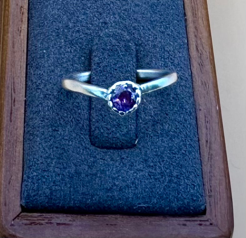 Wish bone crystal ring