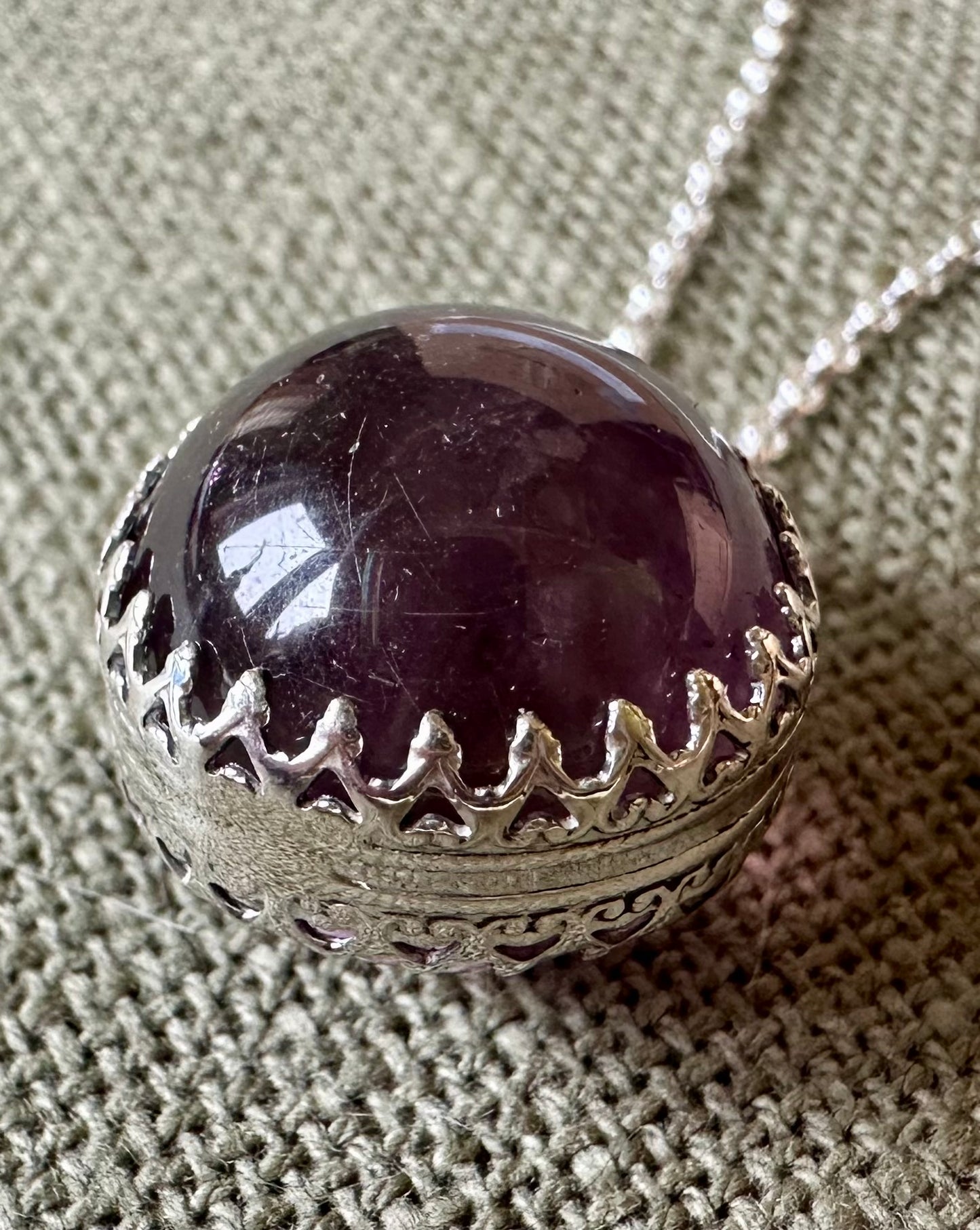 Amethyst Spinner Pendant