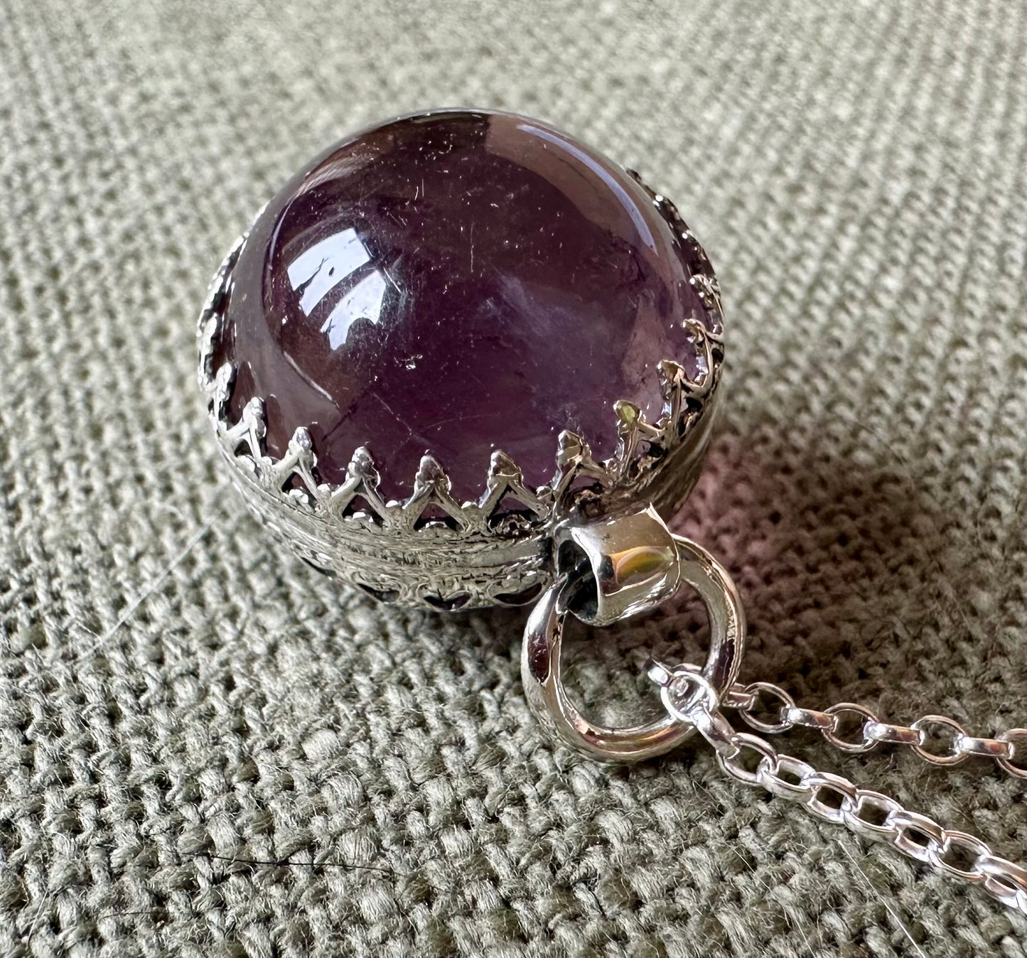 Amethyst Spinner Pendant