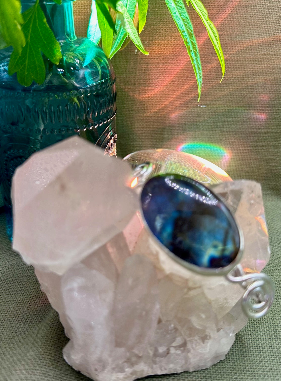 Labradorite Spiral bangle