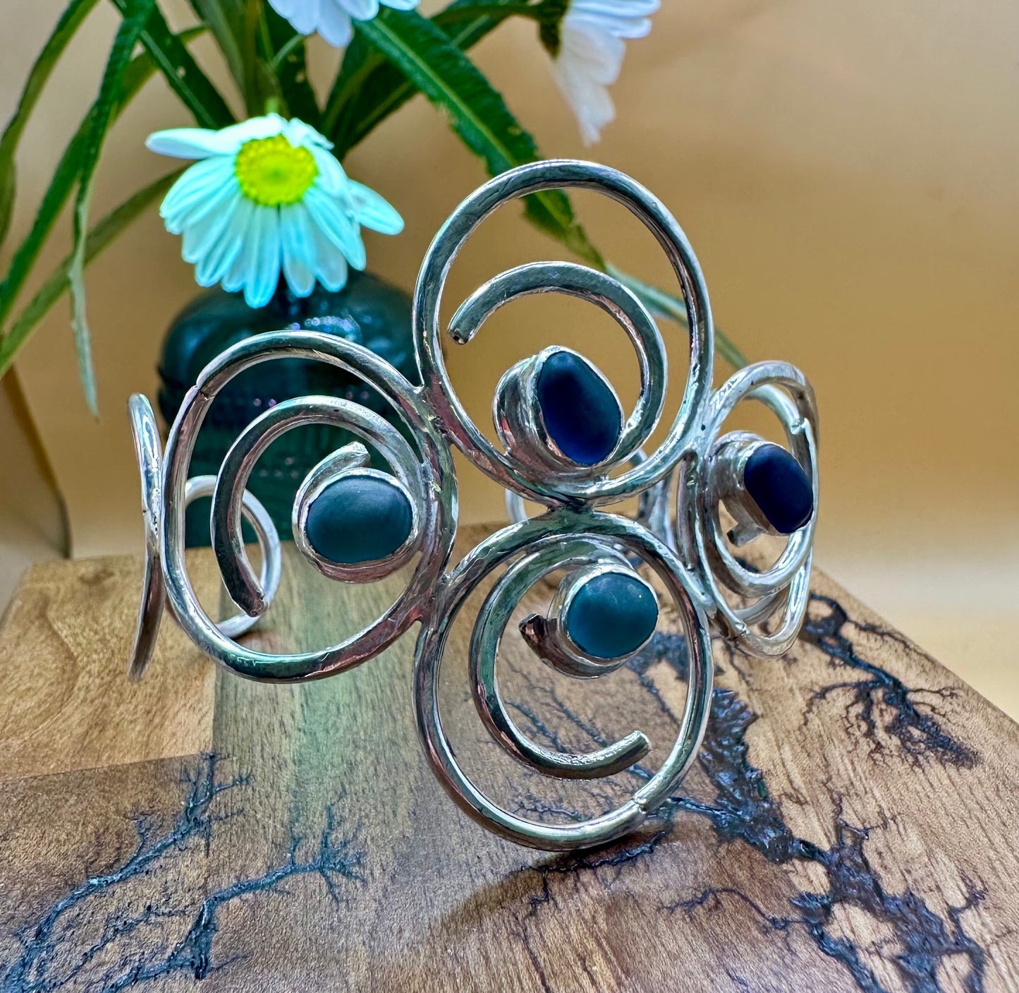 Sea Glass Wave Bangle