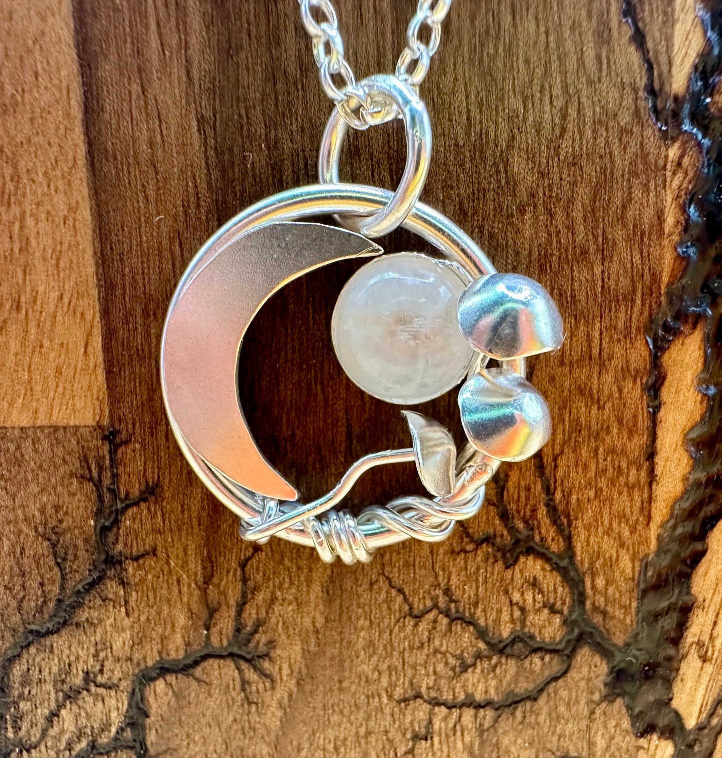 Mushroom Moon Pendant