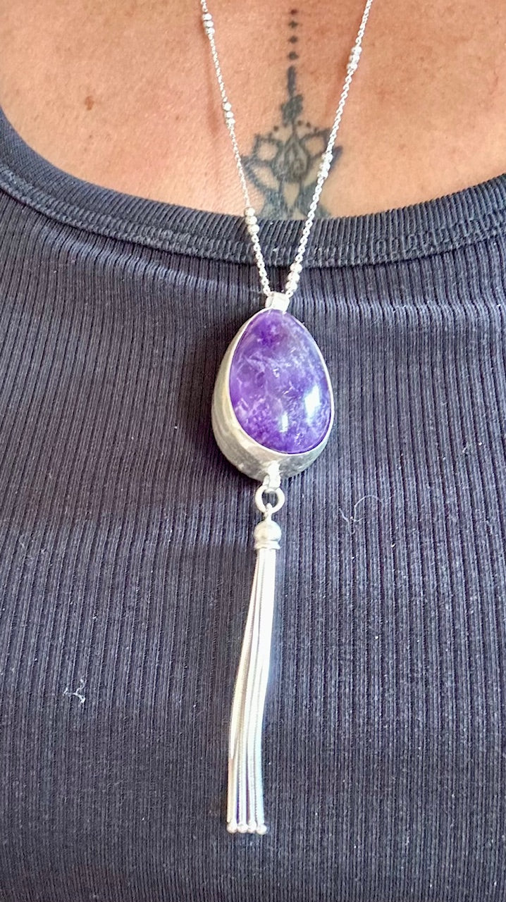 Amethyst Egg Pendant