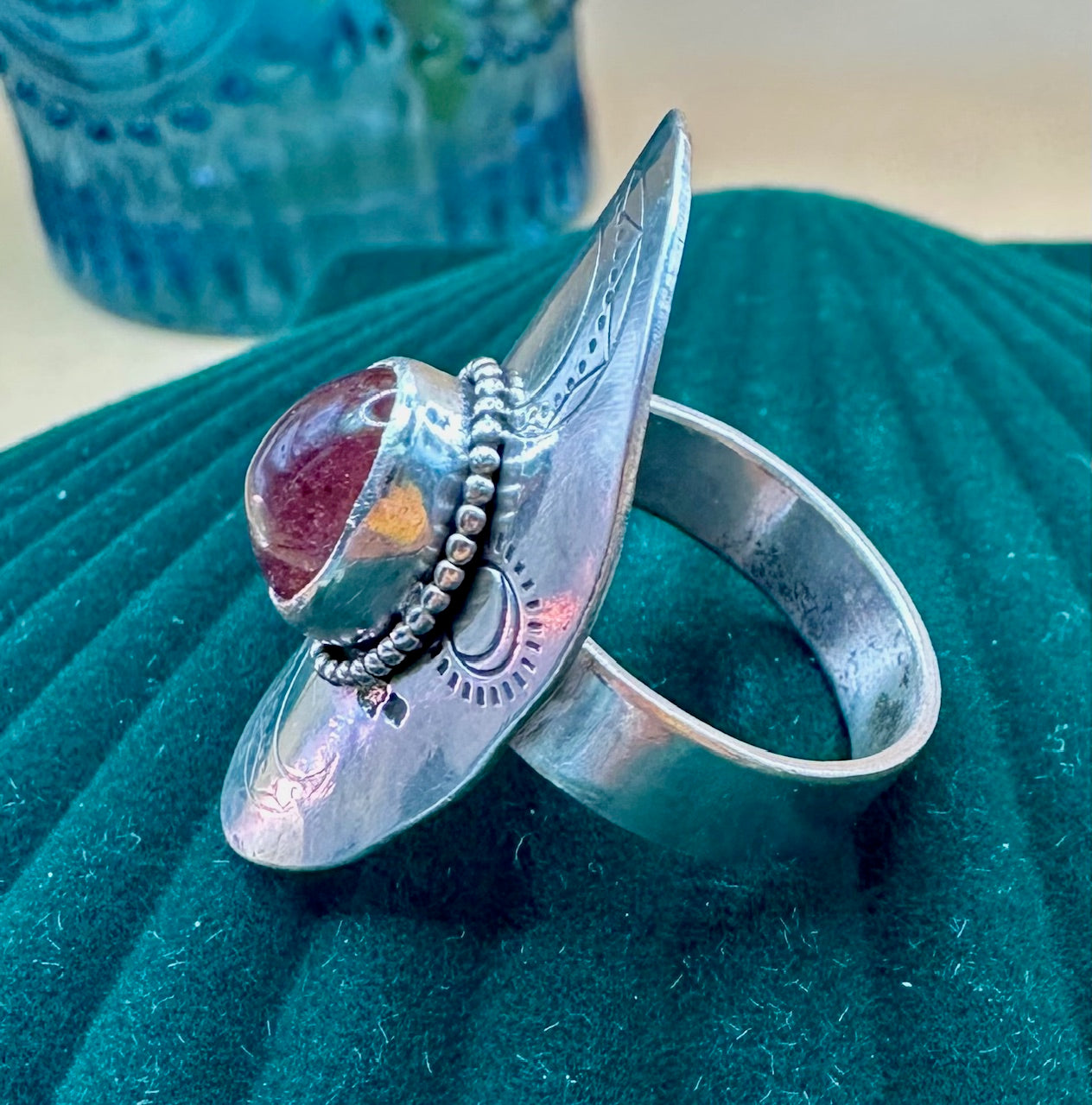 Bohemian Cherry Quartz Ring