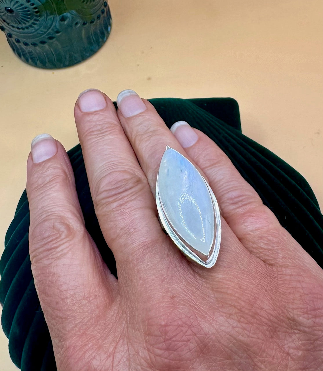 Large Oval Moonstone ring