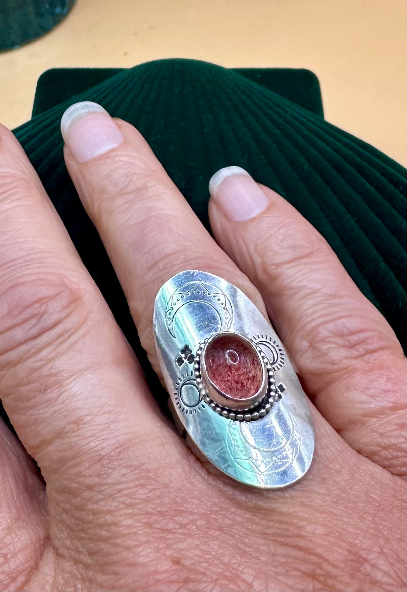 Bohemian Cherry Quartz Ring