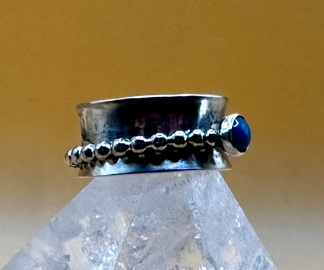 Turquoise Beaded Spinner Ring P