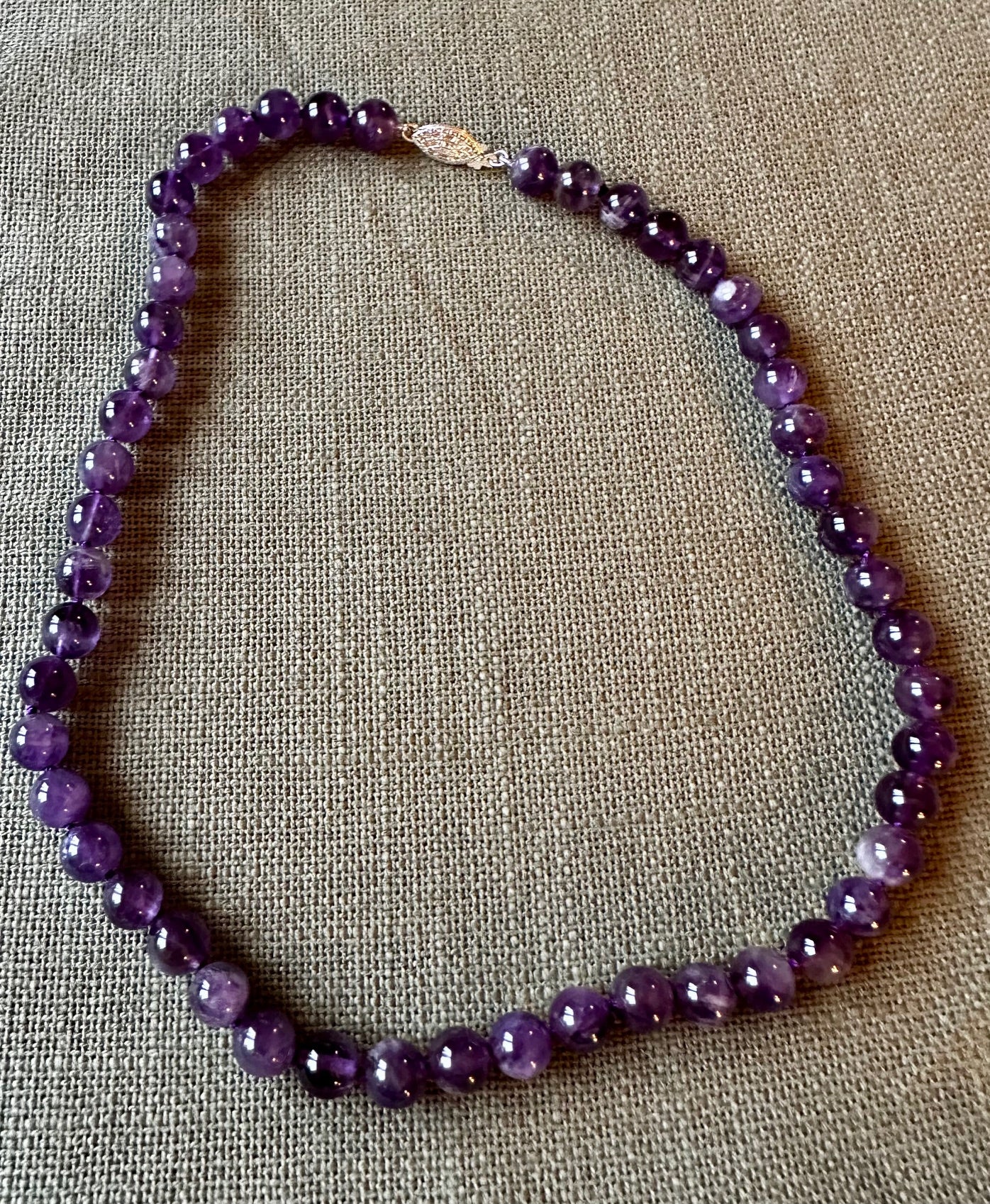 Amethyst Bead Necklace