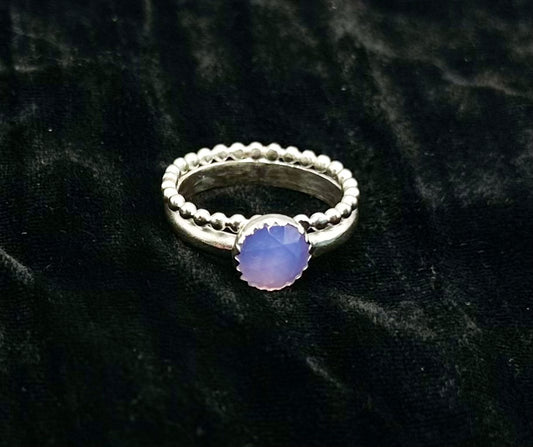 Lavender Quartz Double Band Ring