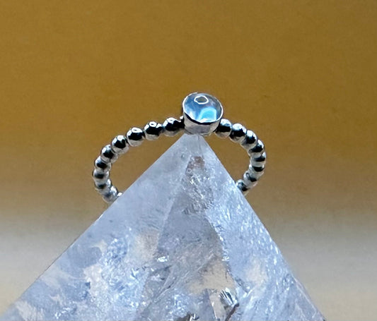 Beaded Moonstone Ring R