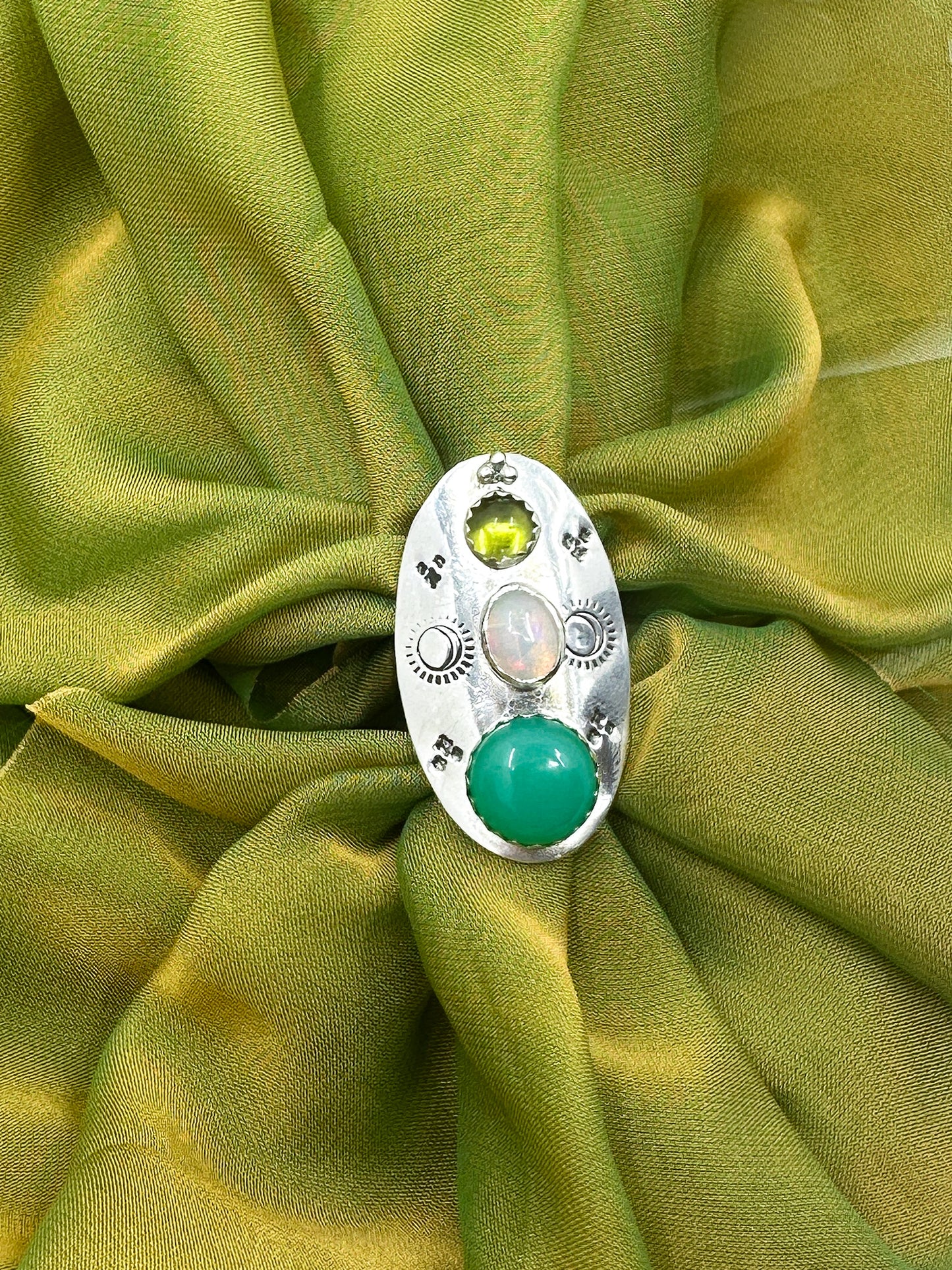 Bohemian Nephrite jade ring