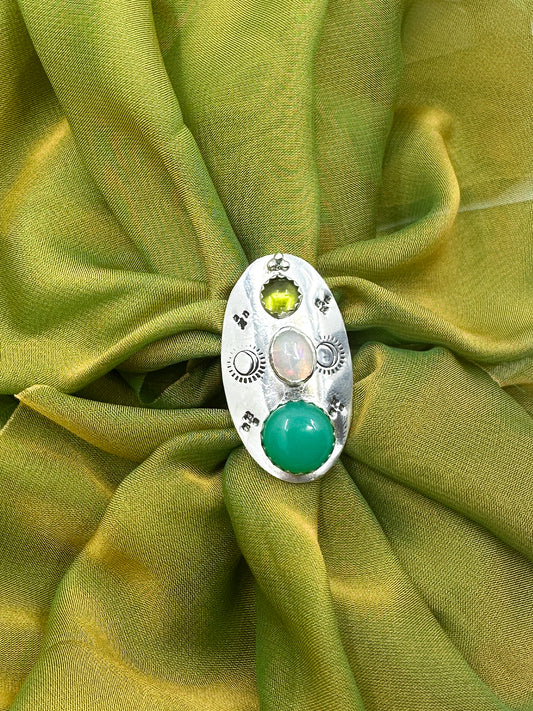 Bohemian Nephrite jade ring