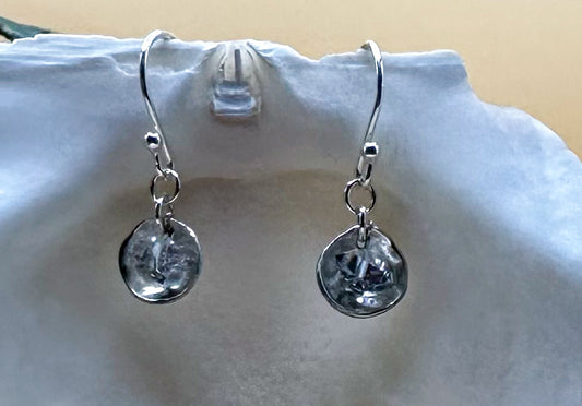 Silver and Herkimer Diamond Fairy Cup earrings