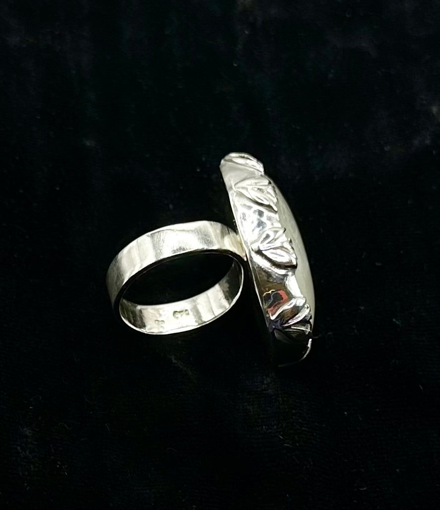 Floral Moonstone ring