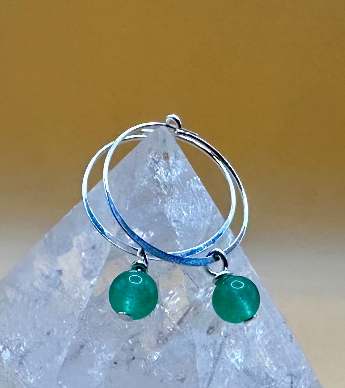 Fairy Gem Hoop Earrings