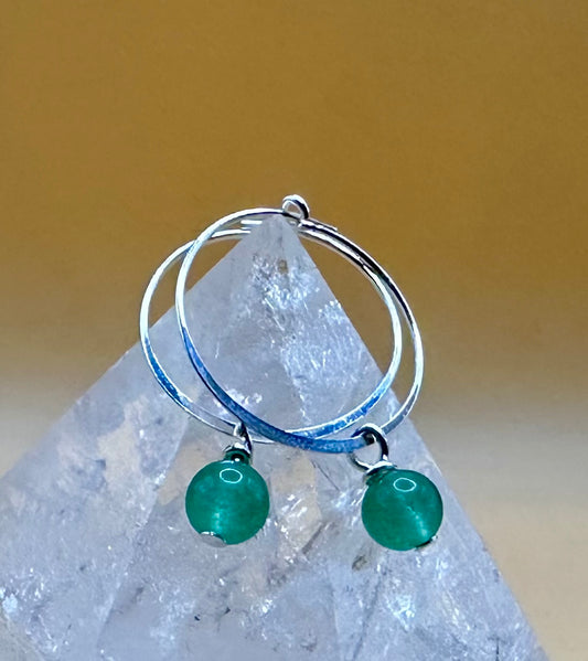 Fairy Gem Hoop Earrings