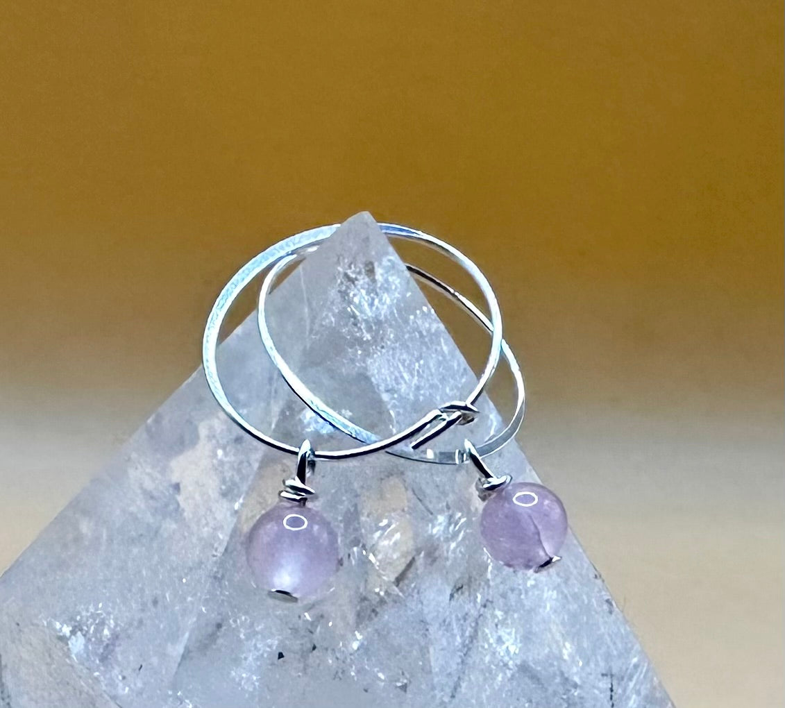 Fairy Gem Hoop Earrings