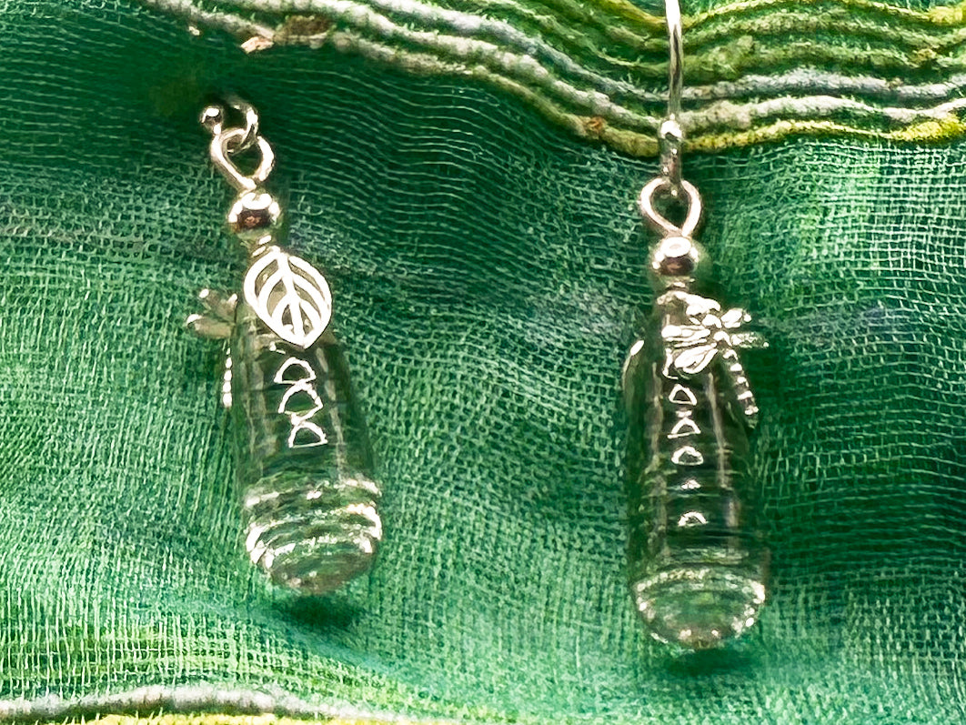 Green Amethyst Drop Earrings