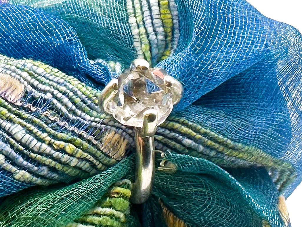 Herkimer Diamond Claw ring