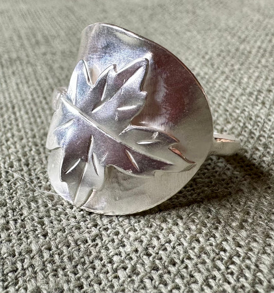 Maple Leaf Spoon Ring