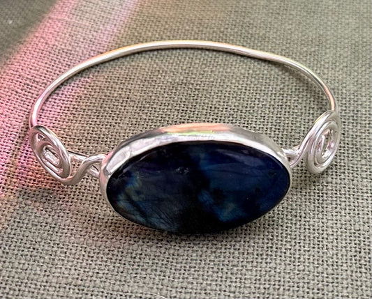 Labradorite Spiral bangle