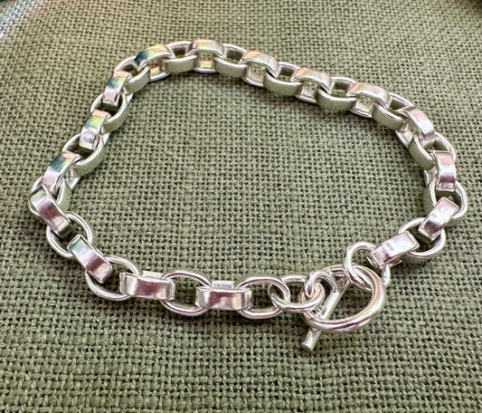 Heavy Silver Chain Bracelet