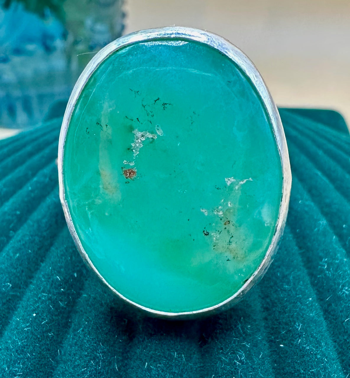 Large Chrysoprase Ring
