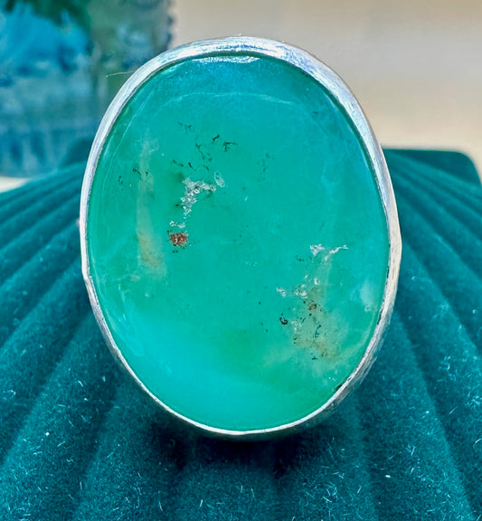 Large Chrysoprase Ring