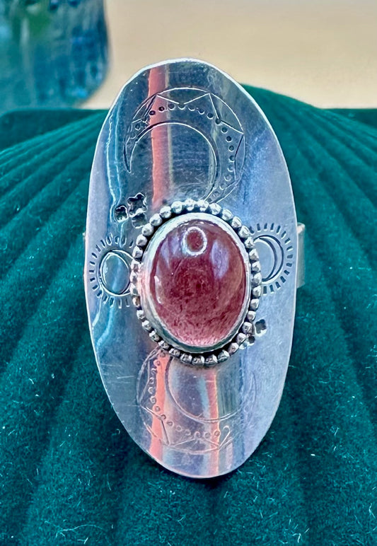 Bohemian Cherry Quartz Ring