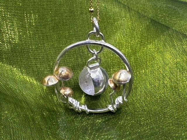 Mushroom Moon Pendant