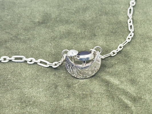 Moon Basket of Mushrooms Pendant