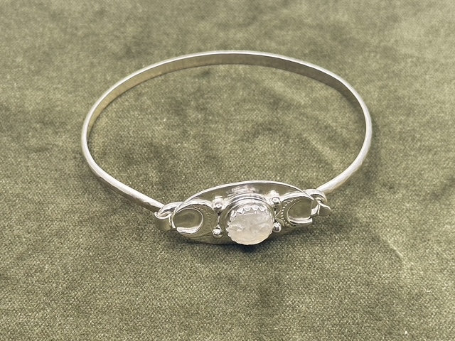 Moon Phase silver bangle