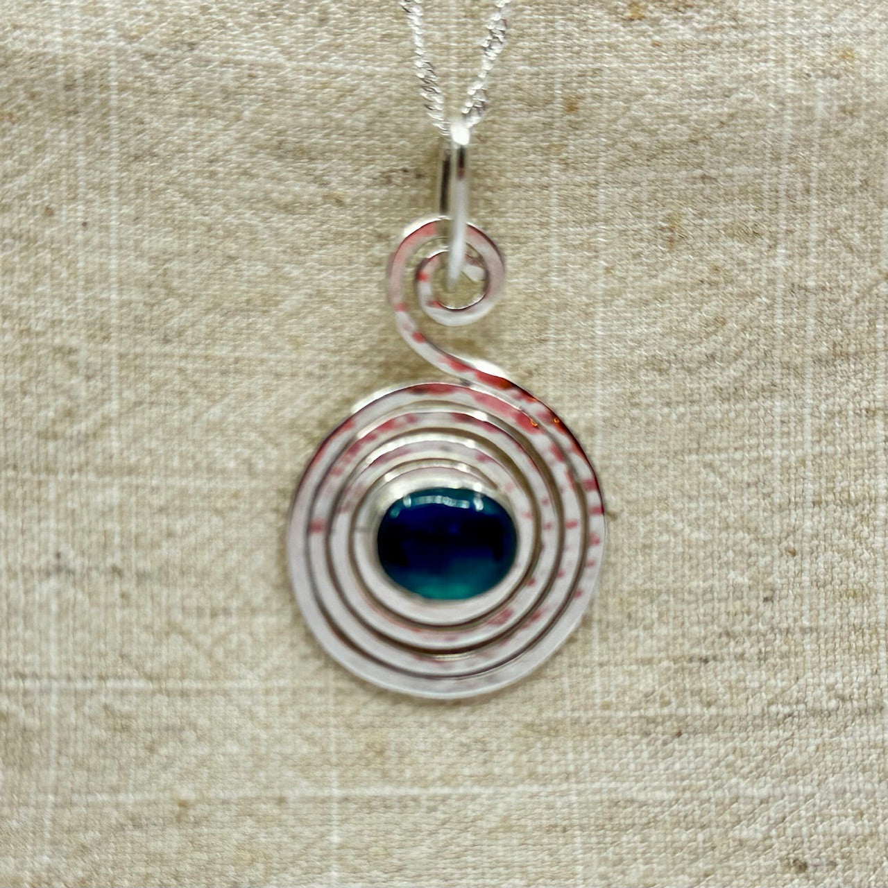 Spiral Kyanite Pendant