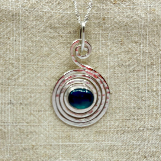 Spiral Kyanite Pendant