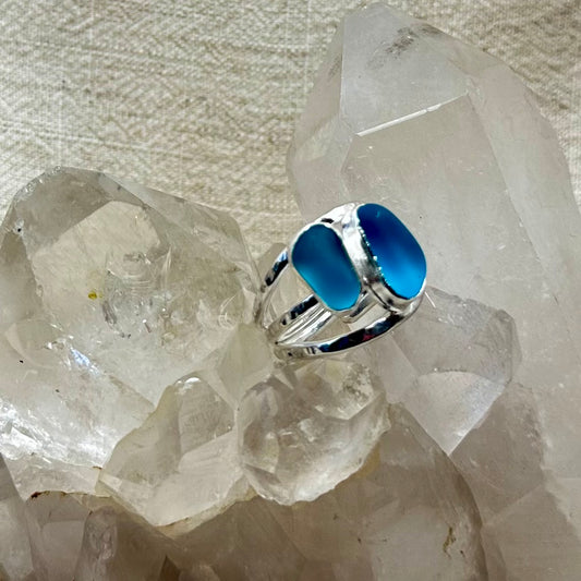 Turquoise Sea Glass Ring