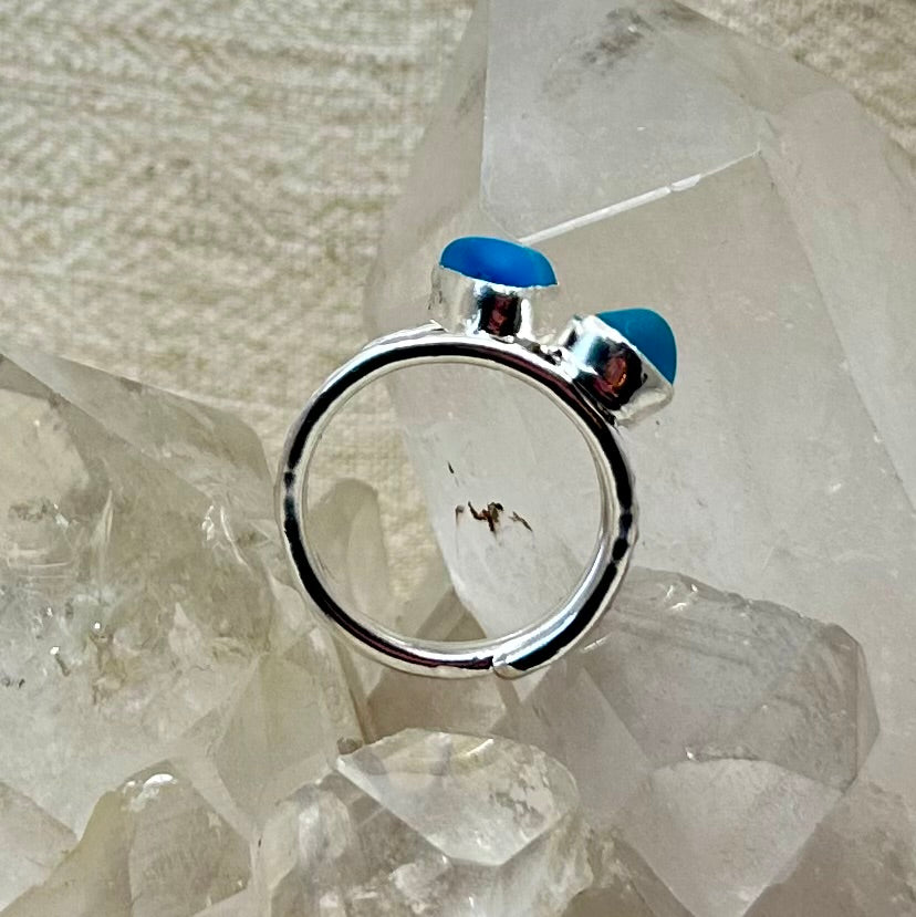 Turquoise Sea Glass Ring