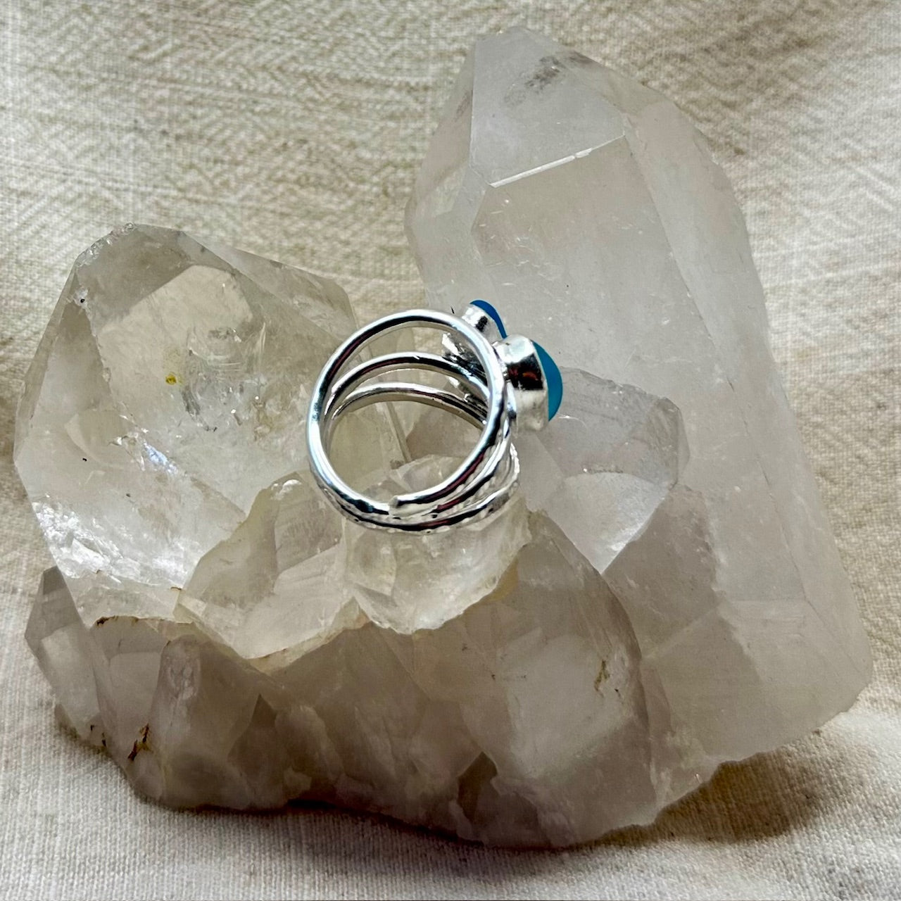 Turquoise Sea Glass Ring