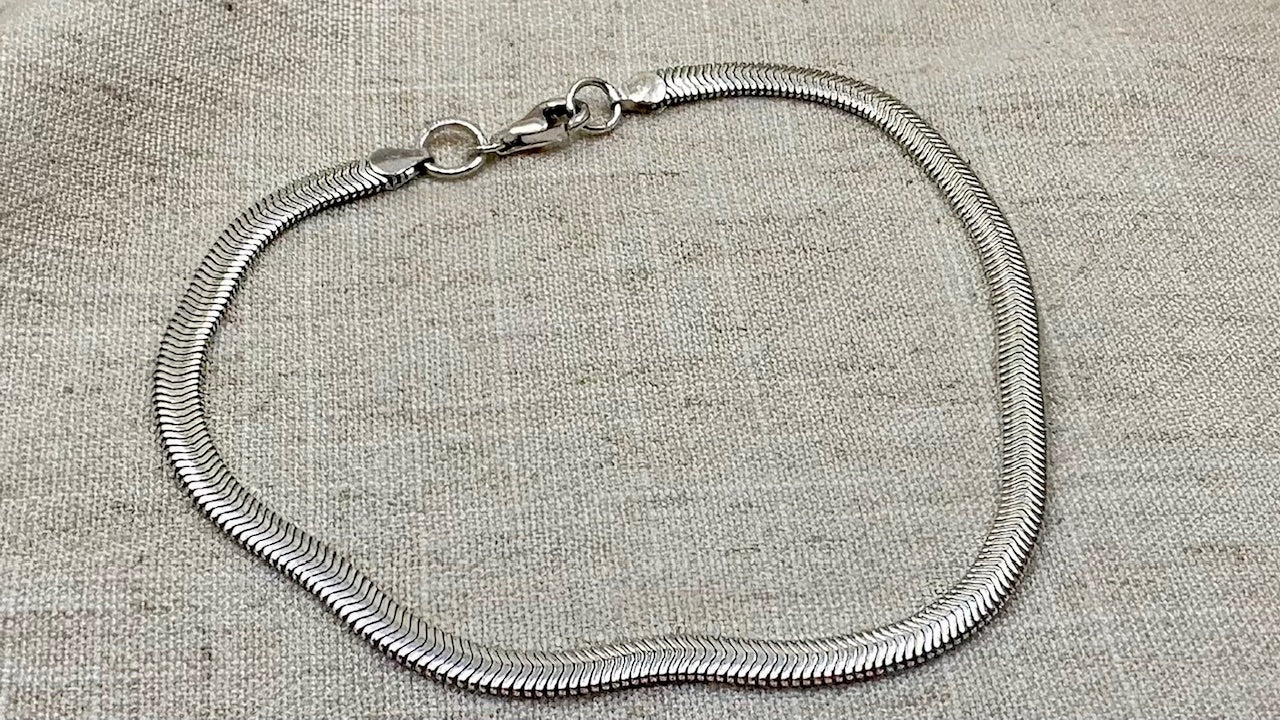 Silver Snake Chain Anklet