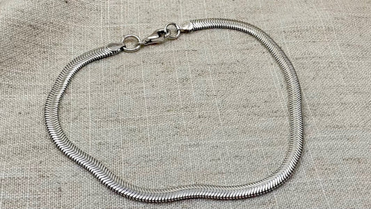 Silver Snake Chain Anklet