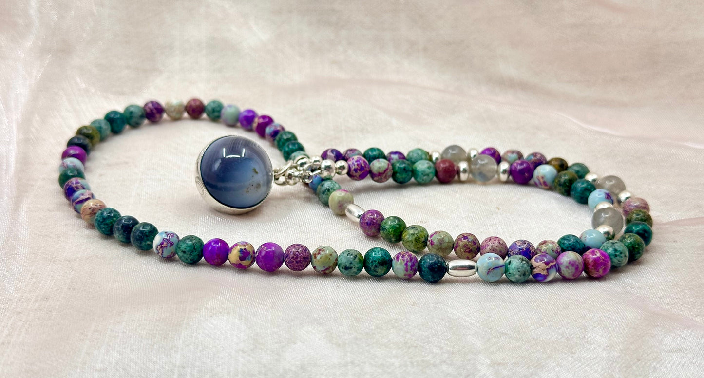 Banded Agate and Jasper Necklace