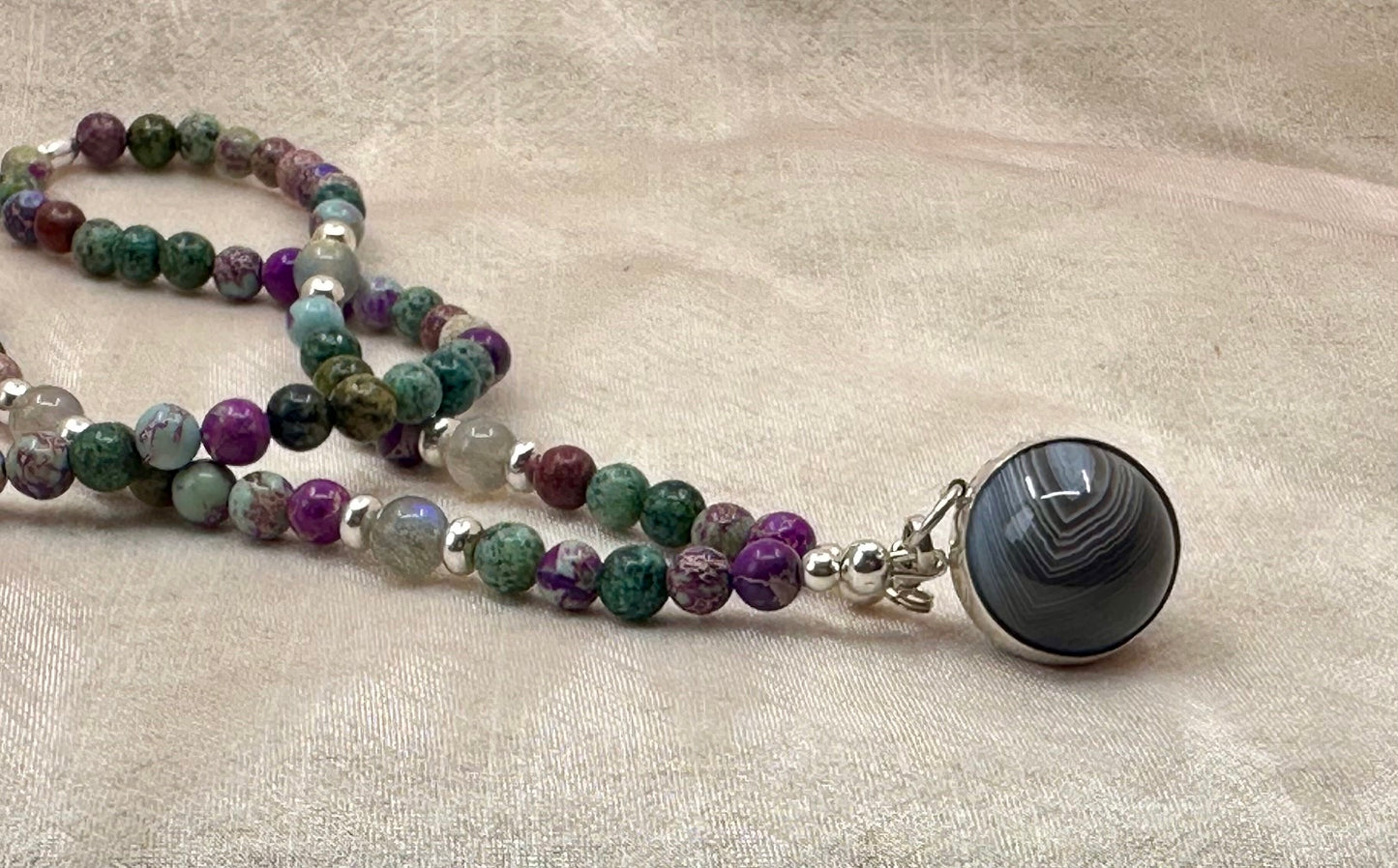 Banded Agate and Jasper Necklace