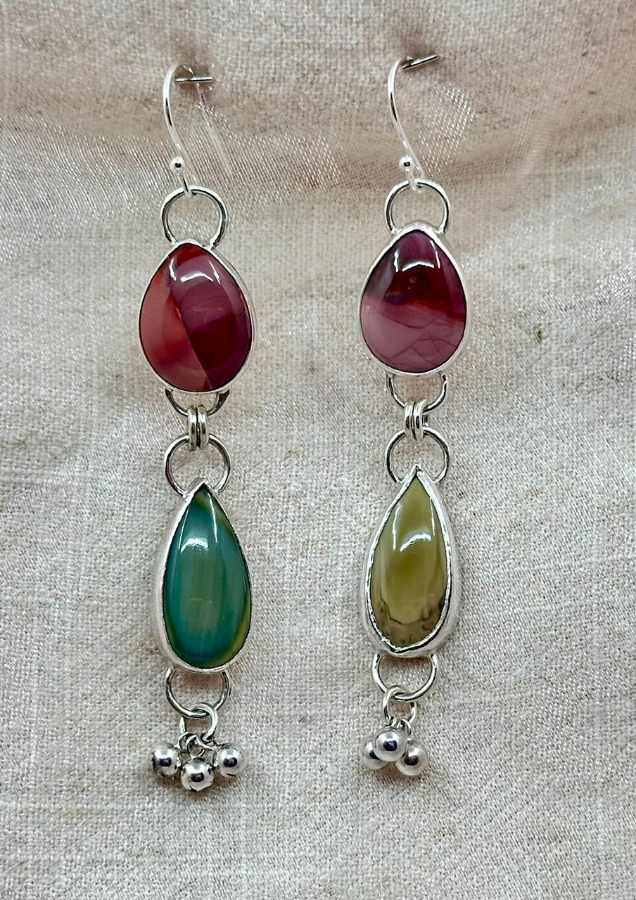 Agate Double Drop Earrings