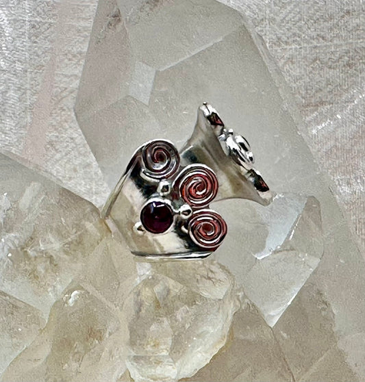 Silver Spiral open ring