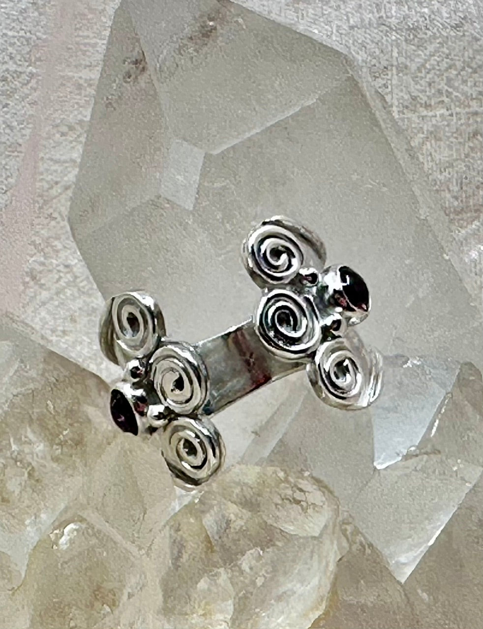 Silver Spiral open ring