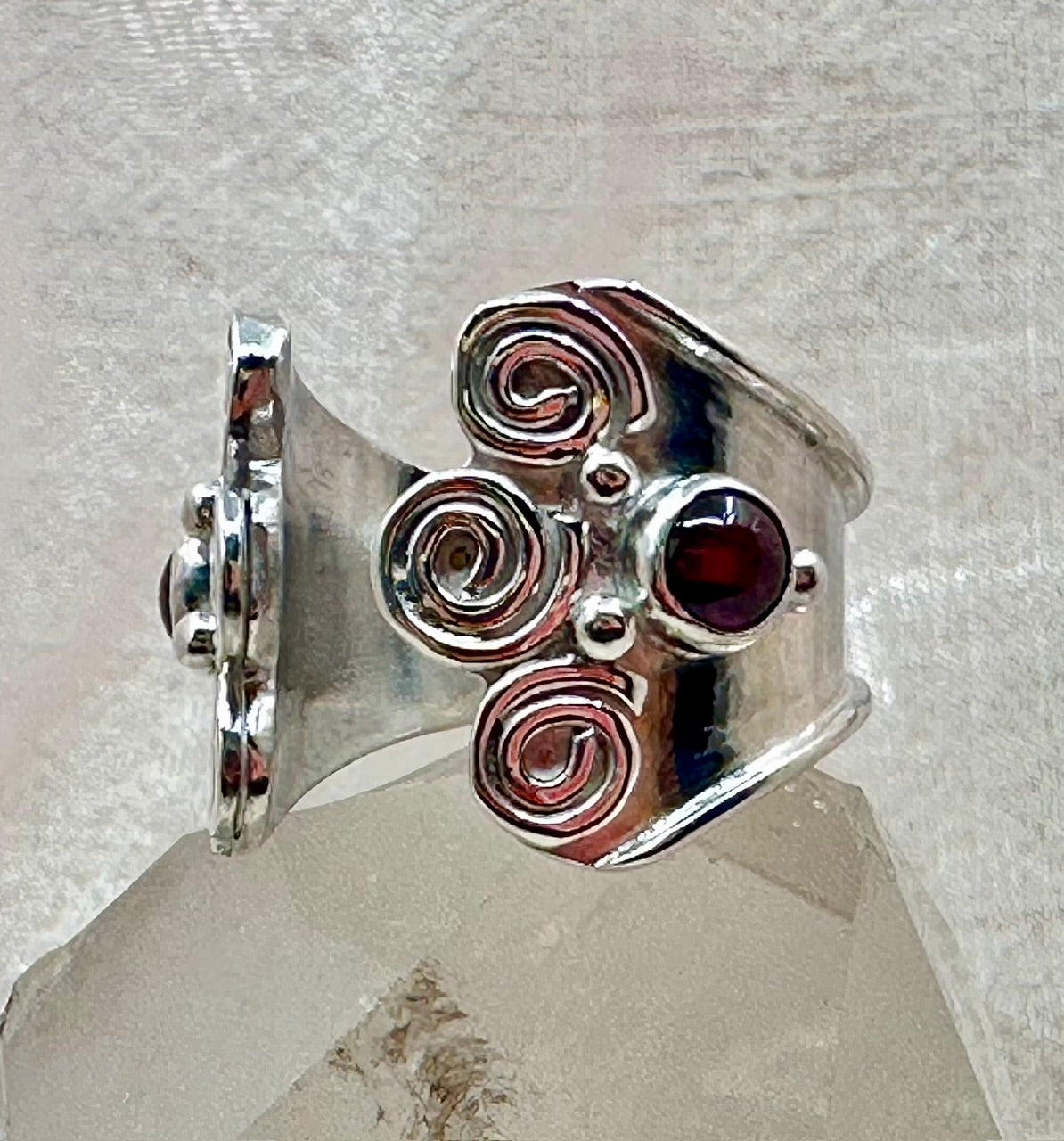 Silver Spiral open ring
