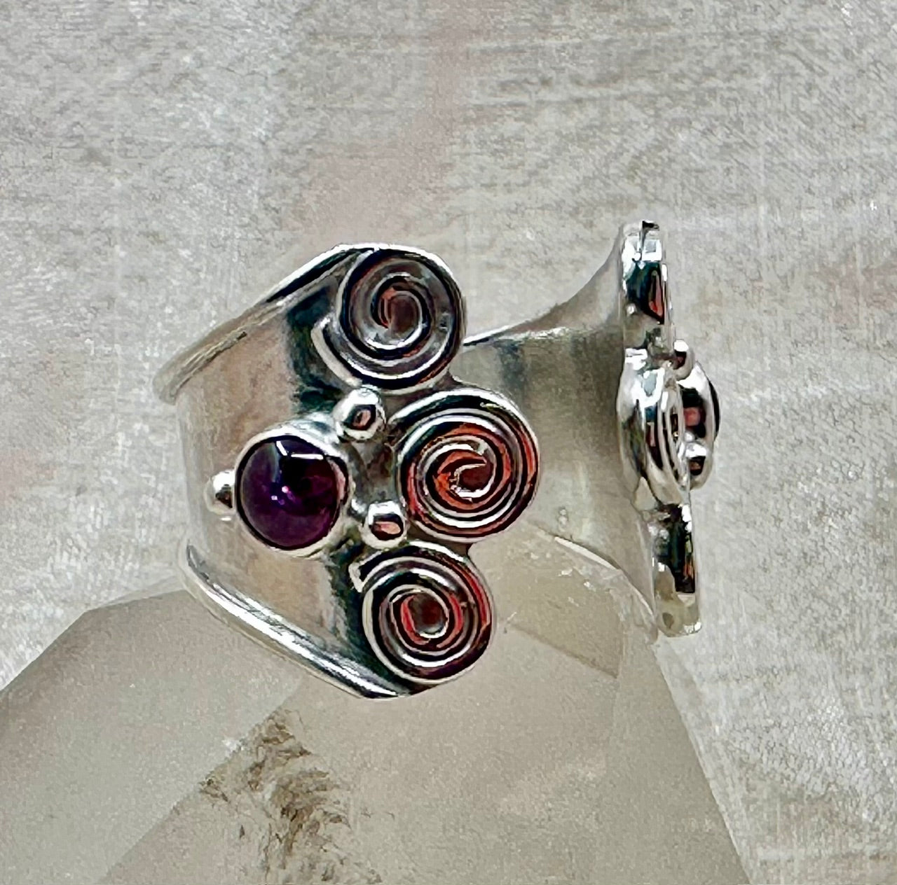 Silver Spiral open ring